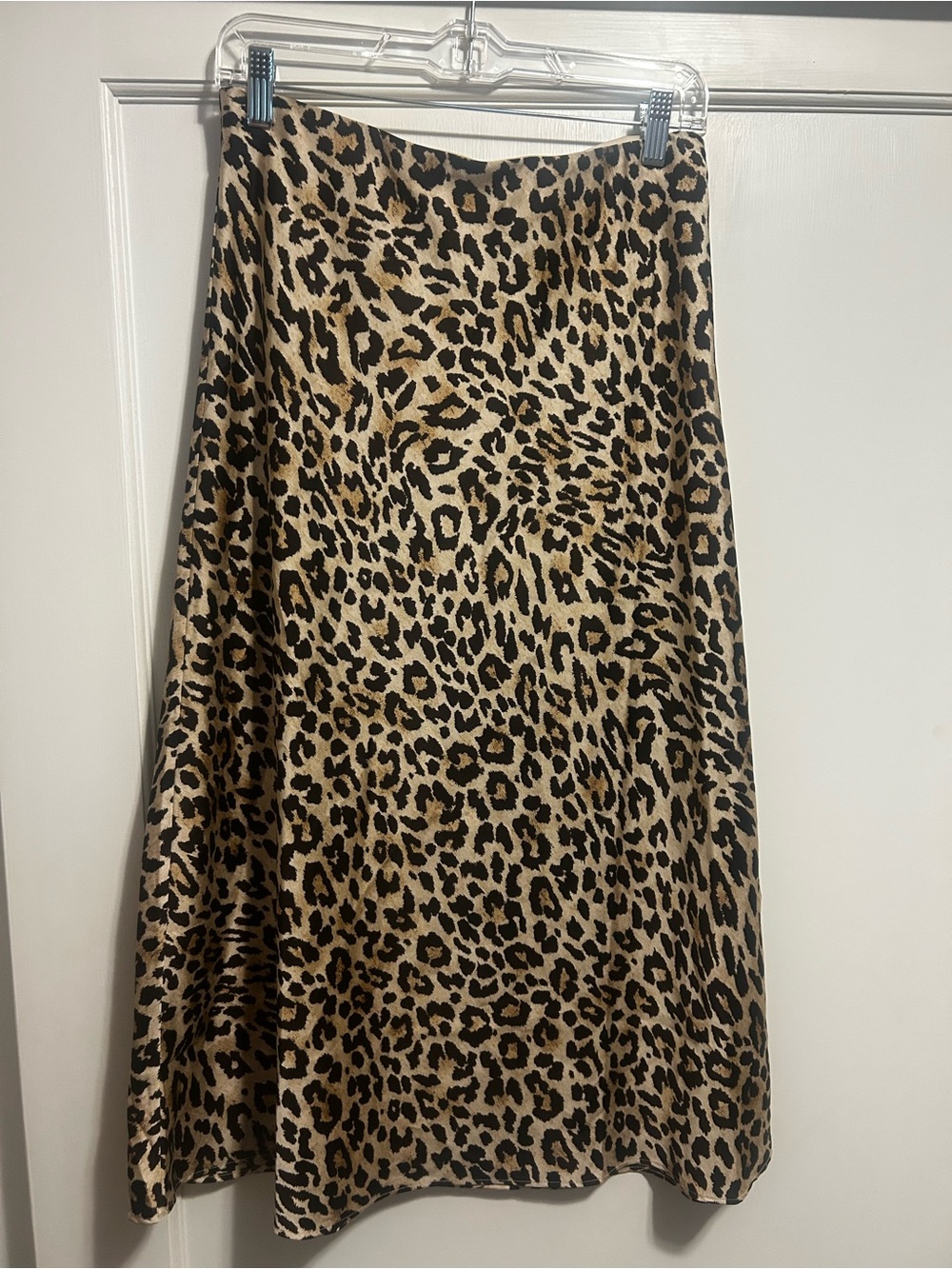 J. Crew Leopard-Print A-Line Skirt in Tan and Black